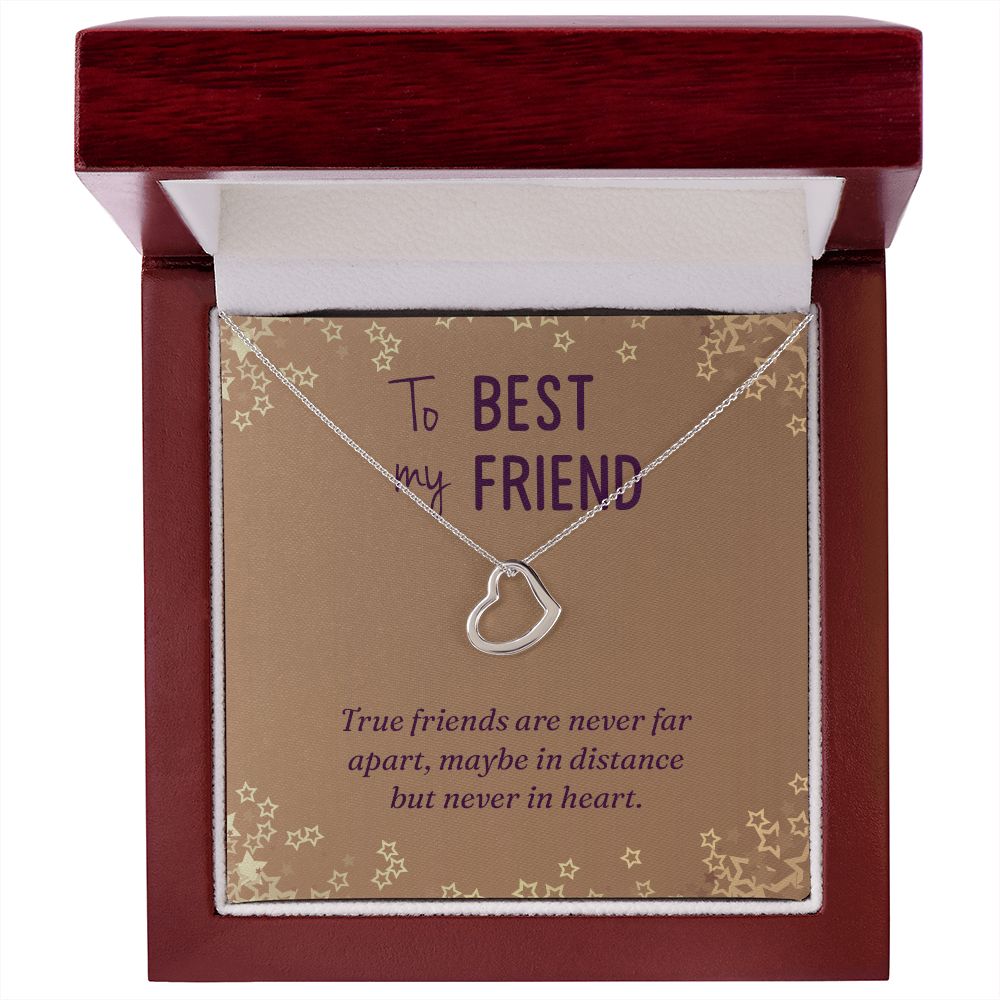 Best Friend Gifts for Birthday Christmas Heart Necklace Silver or Gold - Dakoda Goods & Co.