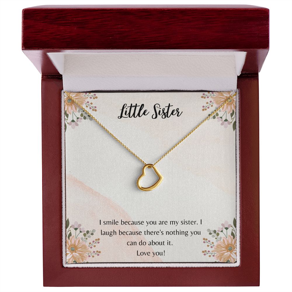 Little Sister Gifts, Simple Heart Necklace Christmas Gift Birthday Gift for Little Sister - Dakoda Goods & Co.