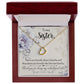 Friend Gifts Like a Sister Heart Necklace Gift for Birthday, Christmas