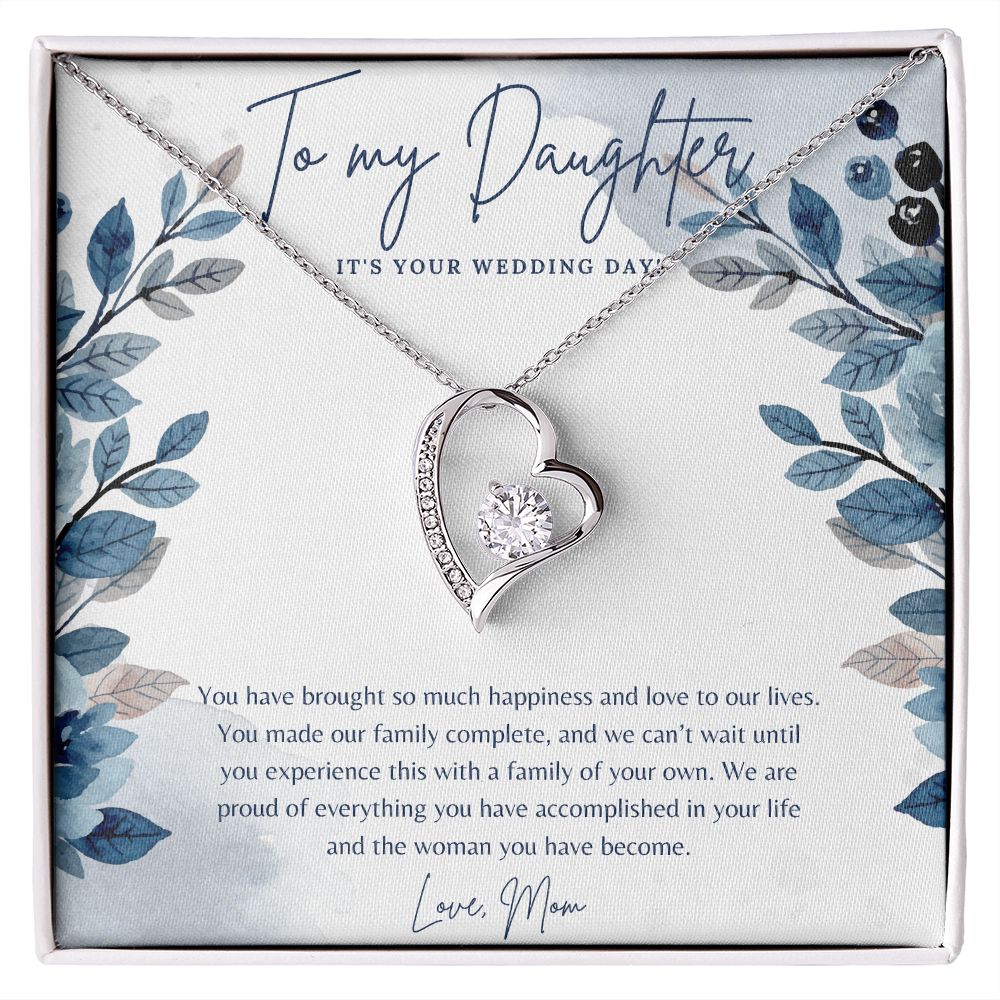 Daughter Wedding Day Gifts Forever Love Necklace, To my Daughter on your wedding Day - Dakoda Goods & Co.