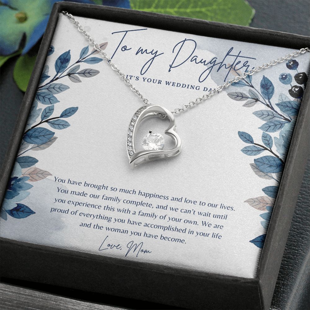 Daughter Wedding Day Gifts Forever Love Necklace, To my Daughter on your wedding Day - Dakoda Goods & Co.