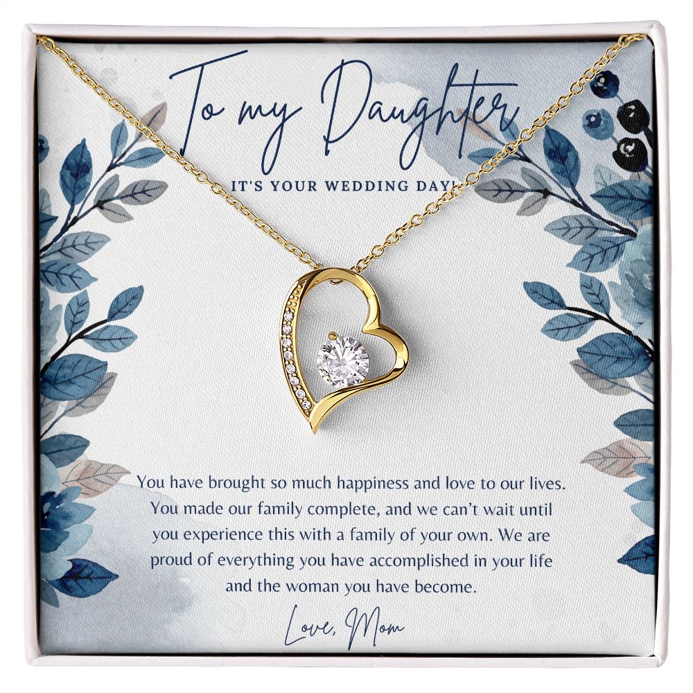 Daughter Wedding Day Gifts Forever Love Necklace, To my Daughter on your wedding Day - Dakoda Goods & Co.