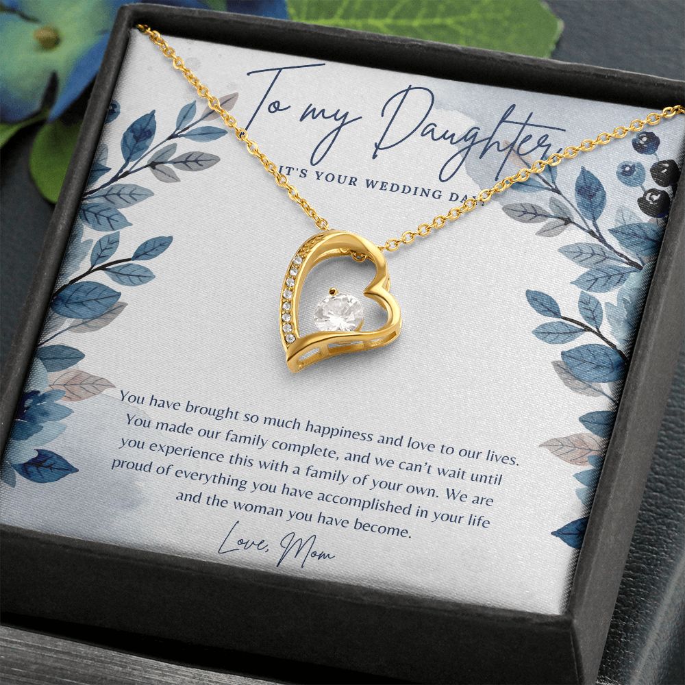Daughter Wedding Day Gifts Forever Love Necklace, To my Daughter on your wedding Day - Dakoda Goods & Co.