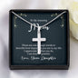 Gift for Mom Cross Necklace Stainless Steel Christmas Gift Birthday Gift for Mom
