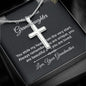 Gift for Granddaughter Stainless Steel Cross Necklace from Grandmother gift