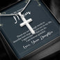 Gift for Mom Cross Necklace Stainless Steel Christmas Gift Birthday Gift for Mom