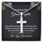 Gift for Granddaughter Stainless Steel Cross Necklace from Grandmother gift