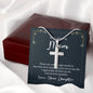Gift for Mom Cross Necklace Stainless Steel Christmas Gift Birthday Gift for Mom
