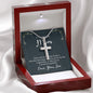 Gift for Mom from Son Cross Necklace Stainless Steel
