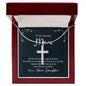 Gift for Mom Cross Necklace Stainless Steel Christmas Gift Birthday Gift for Mom