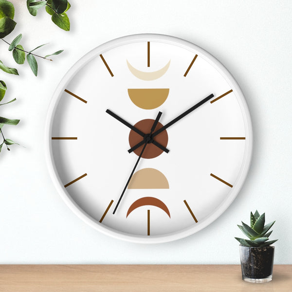 Wall Clock, Clocks, Moon Faces, Organic Theme, Wooden Clock, Time, Wall Decor - Dakoda Goods & Co.