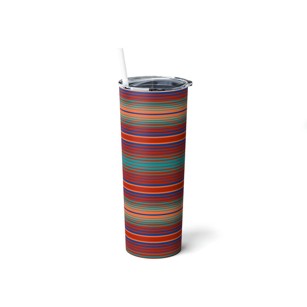 Travel Cup Gifts for Travel Drink-ware Skinny Steel Tumbler with Straw, 20oz