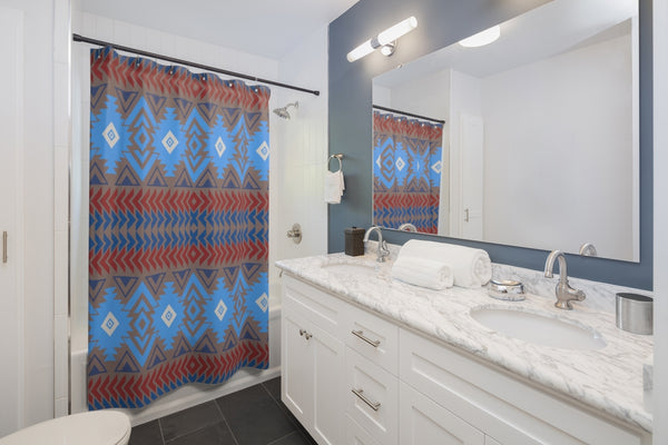 River Canyon Shower Curtain Bathroom Decor Southwestern Polyester Curtain for Shower