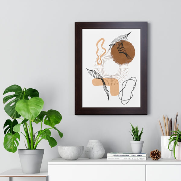 Modern Abstract Framed Vertical Poster