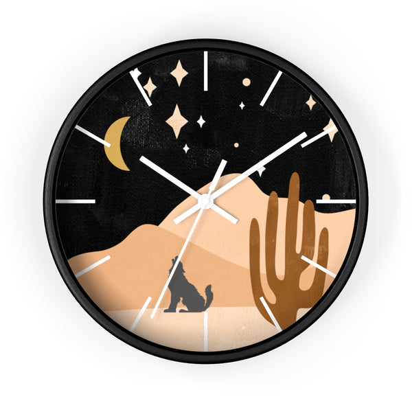 Wolf Mountain Night Wall Clock - Dakoda Goods & Co.