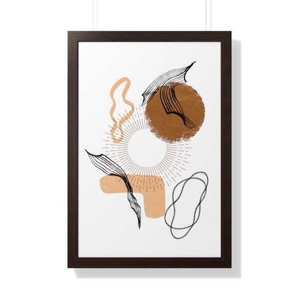 Modern Abstract Framed Vertical Poster