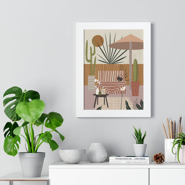 Modern Art Sketch Framed Vertical Poster