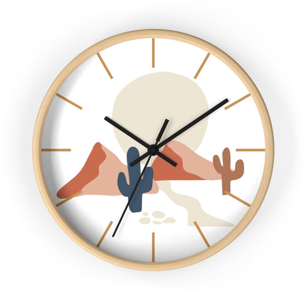Wall Clock, Clocks, Midwest, Desert Theme, Wooden Clock, Time, Wall Decor - Dakoda Goods & Co.