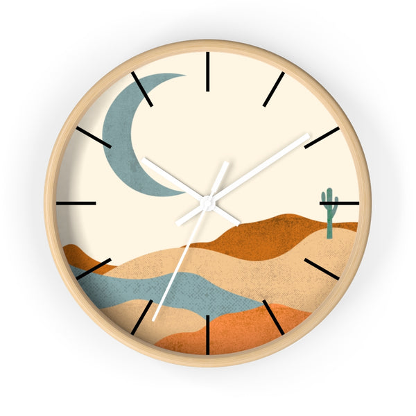 Wall Clock, Clocks, Desert, Organic Theme, Wooden Clock, Time, Wall Decor, Midwest, Wood, Plexiglass, Decor, Home Decor, Gifts - Dakoda Goods & Co.
