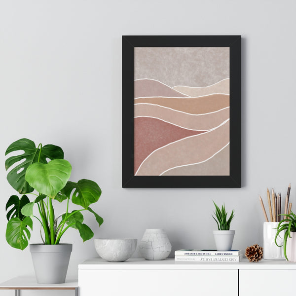 Framed Wall Art Modern Bohemian Landscape B Vertical Poster Wall Art