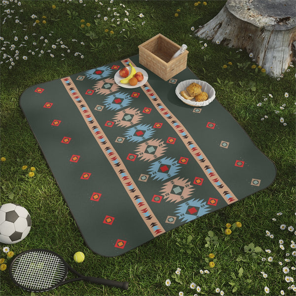 Picnic Blanket Alpine Canyon Pattern Lawn Picnic Blanket Beach Blanket with Strap One Size One Sized Print Gifts