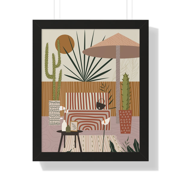 Modern Art Sketch Framed Vertical Poster