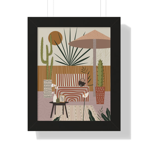Modern Art Sketch Framed Vertical Poster