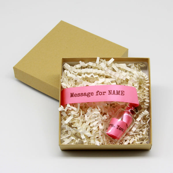 Personalized Message in a Bottle Gift Custom Text Gifts for Birthday, Gifts for Him or Her