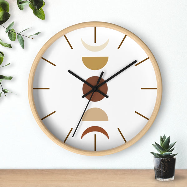 Wall Clock, Clocks, Moon Faces, Organic Theme, Wooden Clock, Time, Wall Decor - Dakoda Goods & Co.