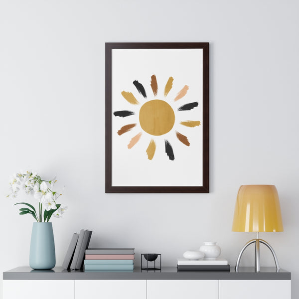 Modern Sunshine Framed Vertical Poster
