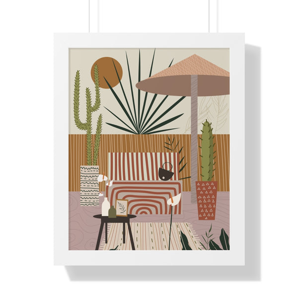 Modern Art Sketch Framed Vertical Poster