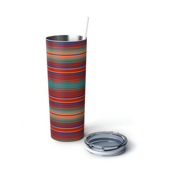 Travel Cup Gifts for Travel Drink-ware Skinny Steel Tumbler with Straw, 20oz