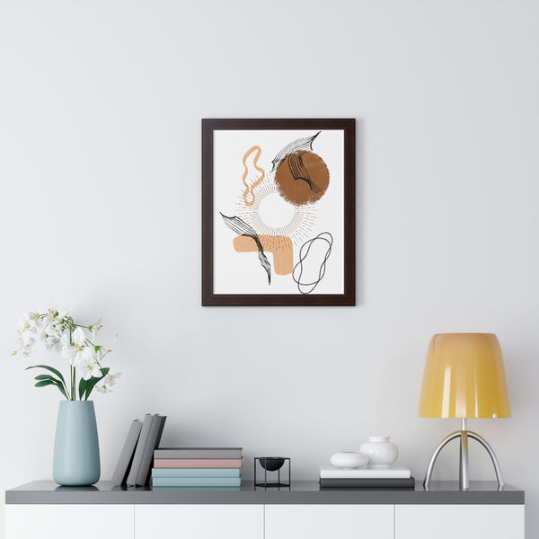 Modern Abstract Framed Vertical Poster