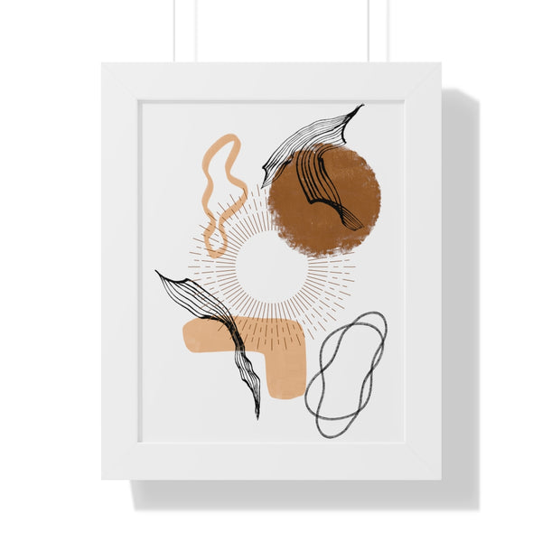 Modern Abstract Framed Vertical Poster