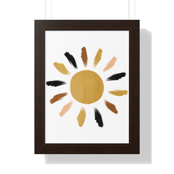 Modern Sunshine Framed Vertical Poster