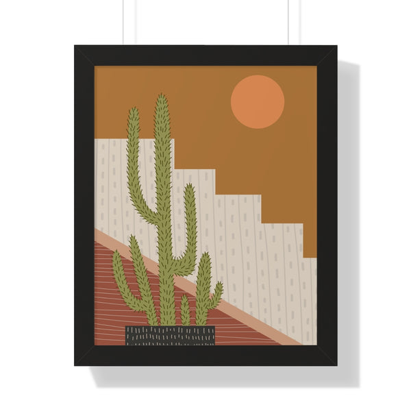 Modern Cactus Art Framed Vertical Poster