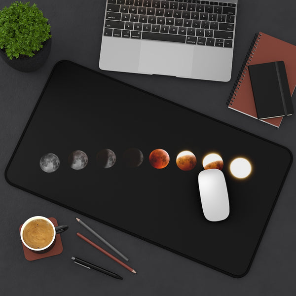 Desk Mat, Office Accessories, Moon Phases, Celestial, Office Decor, Computer Accessories - Dakoda Goods & Co.