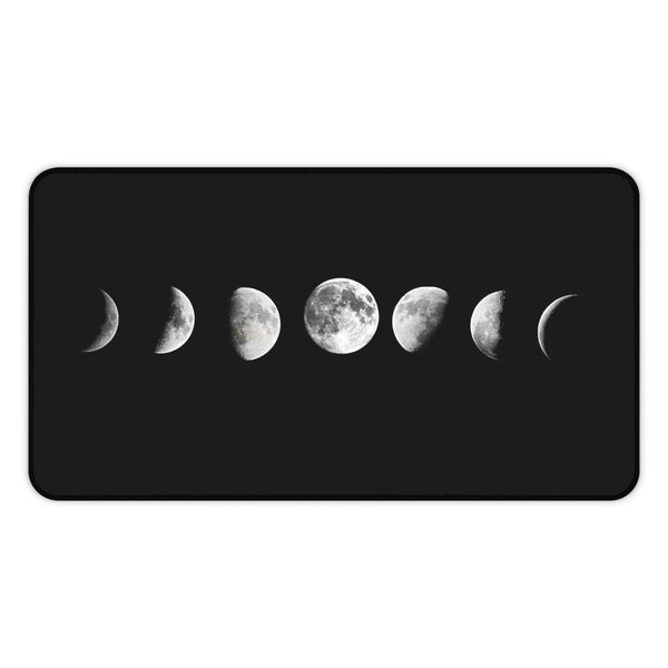 Desk Mat, Office Accessories, Moon Phases, Celestial, Office Decor, Computer Accessories - Dakoda Goods & Co.