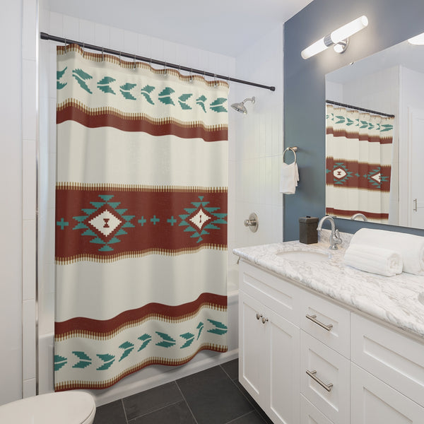 Shower Curtain Sedona Falls Southwestern Curtain Bathroom, Polyester 71 x 74 in