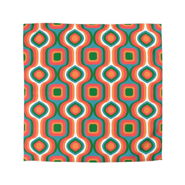 Groovy Duvet Cover Retro Bedding Bedroom Decor Microfiber Polyester 70s 80s