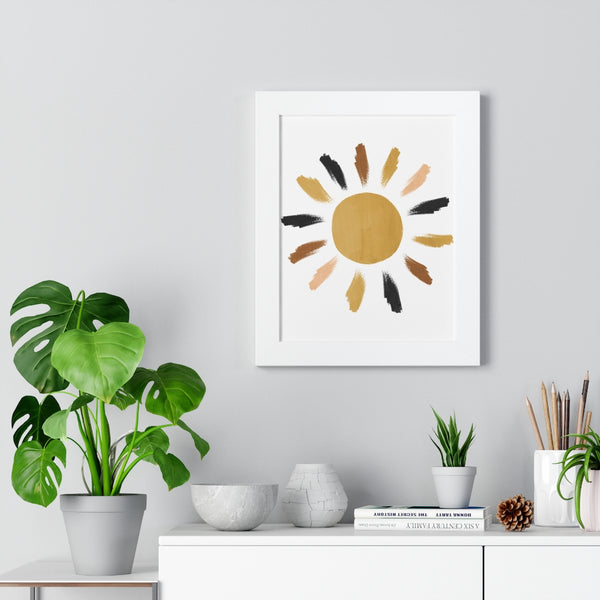 Modern Sunshine Framed Vertical Poster