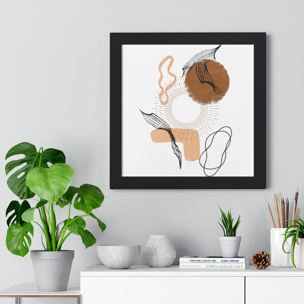 Modern Abstract Framed Vertical Poster