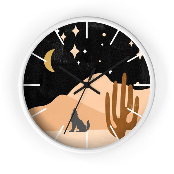 Wolf Mountain Night Wall Clock - Dakoda Goods & Co.