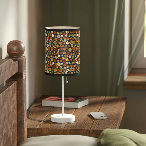 Table Lamp for Living Room Floral Decor Lighting for Bedroom Reading Lamp Home Decor Retro US|CA plug