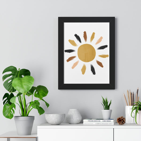 Modern Sunshine Framed Vertical Poster