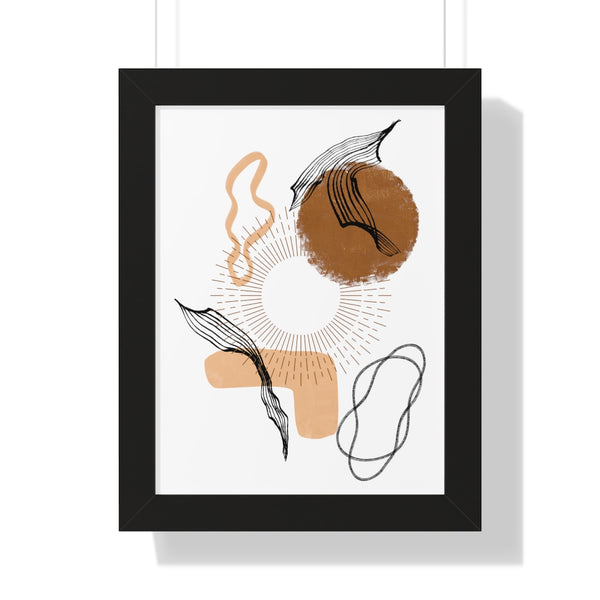 Modern Abstract Framed Vertical Poster