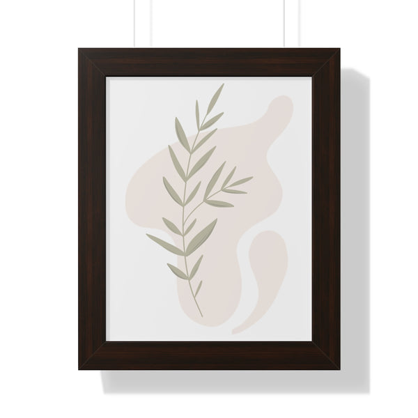 Modern Plant B Framed Vertical Poster
