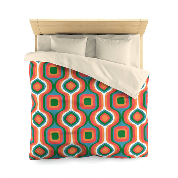 Groovy Duvet Cover Retro Bedding Bedroom Decor Microfiber Polyester 70s 80s