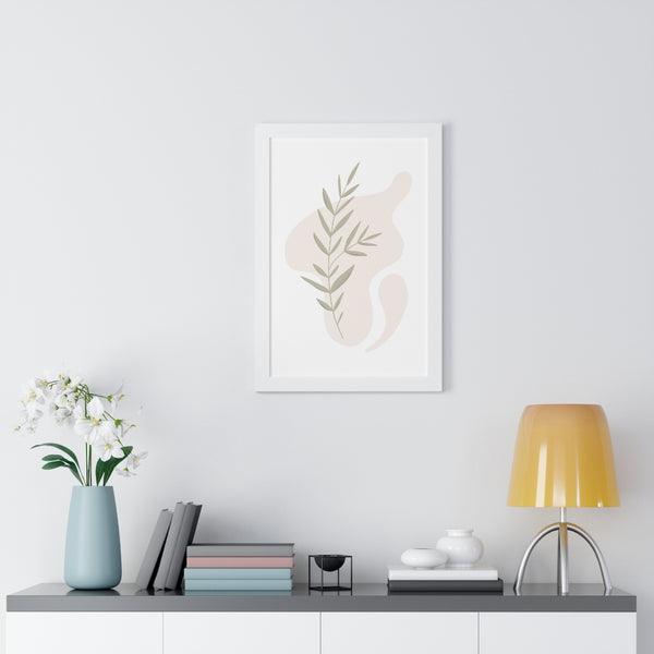 Modern Plant B Framed Vertical Poster