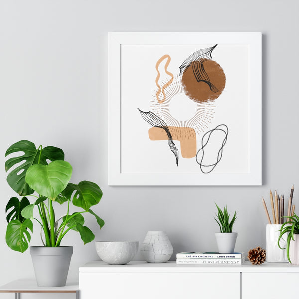 Modern Abstract Framed Vertical Poster
